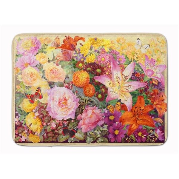 Carolines Treasures Carolines Treasures SASE0955RUG Autumn Floral by Anne Searle Machine Washable Memory Foam Mat SASE0955RUG - main